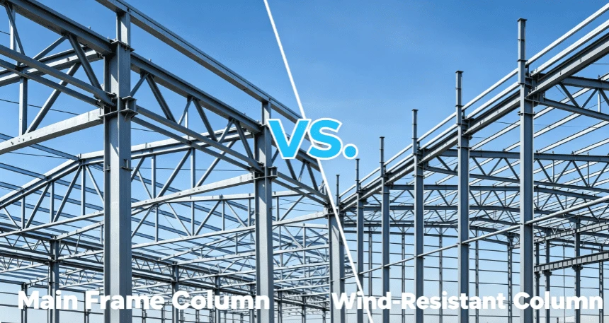 Steel wind-resistant columns Steel wind-resistant columns